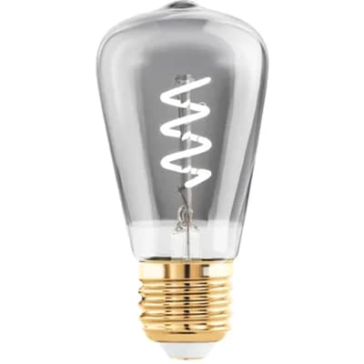 Eglo Ledfilamentlamp Edison Spiral - Smoke - D4,8cm - Dimbaar - Warm Wit - E27 - 4w