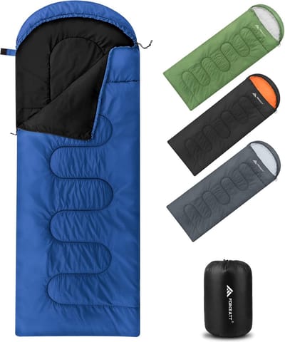 Slaapzak, 3/4 seizoenen, slaapzak, kleine pakmaat, zomerslaapzak/winterslaapzak, dekenslaapzak, camping, reizen, festival, geschikt voor verschillende seizoenen (1,2/1,4/1,6 kg)