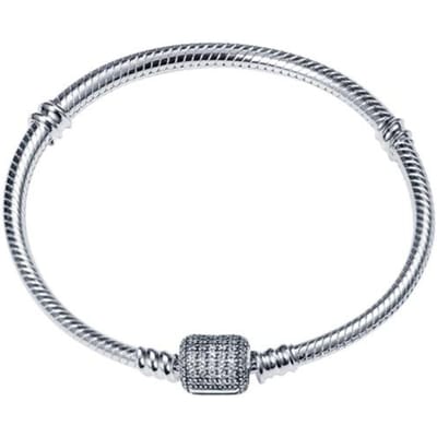 Sale 925 Zilveren Armband Liefdesarmband Dames Sieraden Geschikt Voor Origineel Ontwerp Kralenarmband Handgemaakte DIY Sieraden 19cm gray