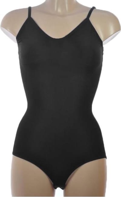 J&C Corrigerende Body - Corrigerend Ondergoed - Bodystocking - Shapewear - Voorgevormde Cups - Zwart- Maat S