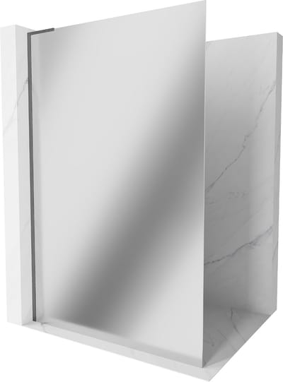 Mexen Kioto L Douchewand Walk-in 110 x 200 , spiegelglas, geborsteld gun gray - 800-110-103-66-50