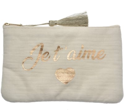 Clayre & Eef Toilettas Dames 17x11 cm Wit Synthetisch