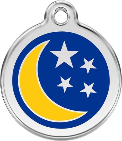 Red Dingo Hondenpenning 38 mm maan met sterren