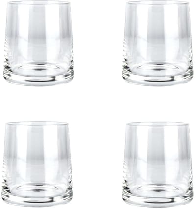 Dailygoods- Waterglazen Set van 4 - Hoogwaardig Glas - Vaatwasserbestendig - Drinkglazen - Elegant Design - Ruime Inhoud