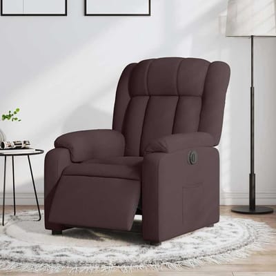 Relaxstoel - Comfortstoel fauteuil - Ontspannen in huis - Elektrische ligfunctie 135 graden - 50 cm zitbreedte - Donkerbruin