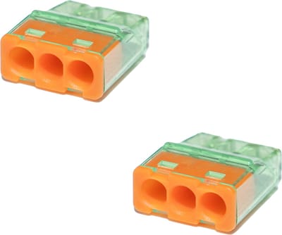 Lasklem - Vintex - 3 Polig - 0.2-2.5 mm2 - Oranje - 2 Stuks