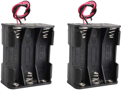 Dailygoody - Batterijhouder 6 x 1.5V AA - Plastic Clip Case - Geschikt voor hobbyprojecten - Compact formaat - Draadconnector - Ideaal voor elektronic