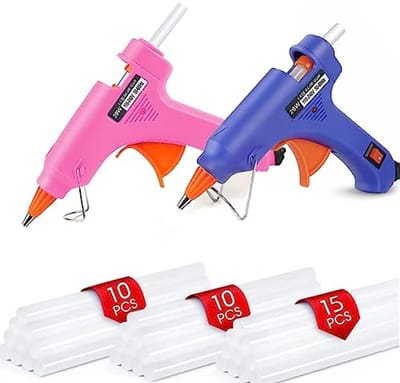 Mini Hot Lijmpistool 2-Pack met 35 Stuks Hot Lijm Sticks - Perfect voor DIY Kunst en Snelle Fixes