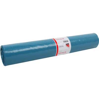 Afvalzak Quantore LDPE T50 160L blauw extra stevig 90x110cm rol à 20st