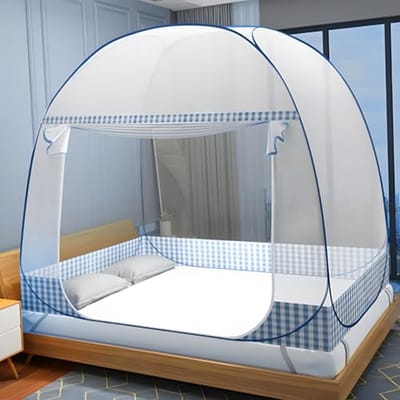 Muggennet voor Tweepersoonsbed met Ritssluiting - Opvouwbaar en Draagbaar voor Kamers en Camping