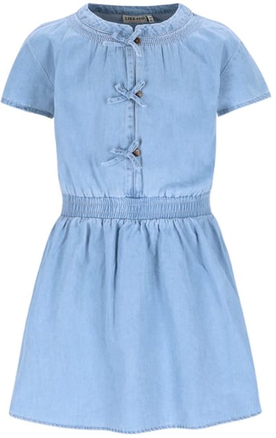 Like FLO Mel Chambrey Dress Meisjes - Jurk - Lichtblauw - Maat 104