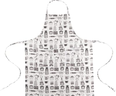 Kitchentools Schort zwart/wit 75x90cm
