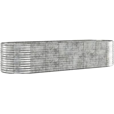 vidaXL - Plantenbak - 322x100x68 - cm - gegalvaniseerd - staal - zilverkleurig