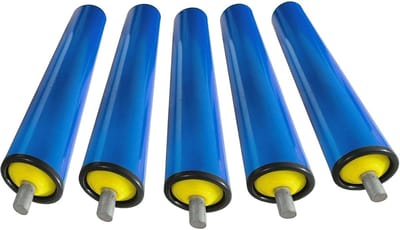 Kunststof Rollenbanen - Industriële Rollen - Materiaal Transport - Veer Gemonteerd - 40mm Diameter 900mm Lengte - Blauw