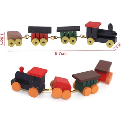 Kerstmis Handgemaakte Houten Muziekdoos DIY Auto Trein Montage Muziekdoos Basis Klein Ornament Micro Landschap Nieuwjaarscadeau