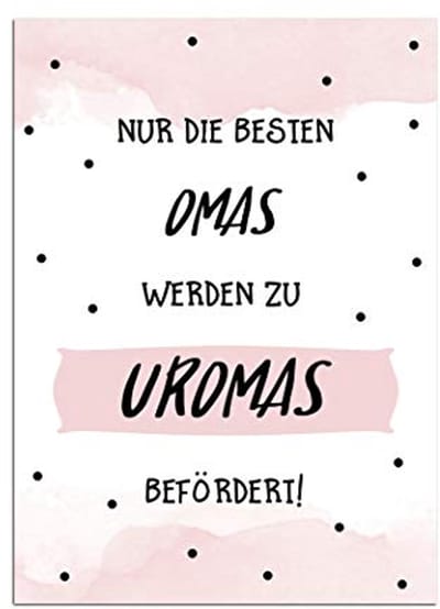 Ansichtkaart Zwangerschap en Uroma - Postkaart voor Vrouwen
