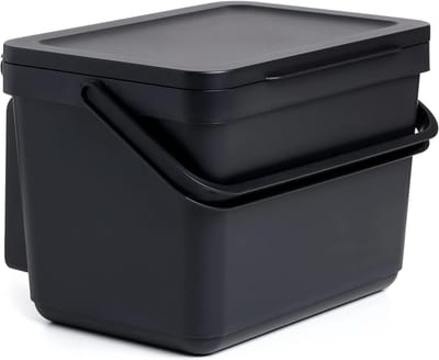 PromoHome Compact Keukenafvalbakje 6L met Handige Ophangmogelijkheden