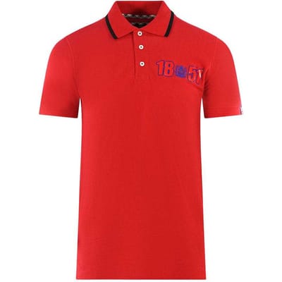 Aquascutum Volwassen unisex poloshirt London 1851 (Rood)