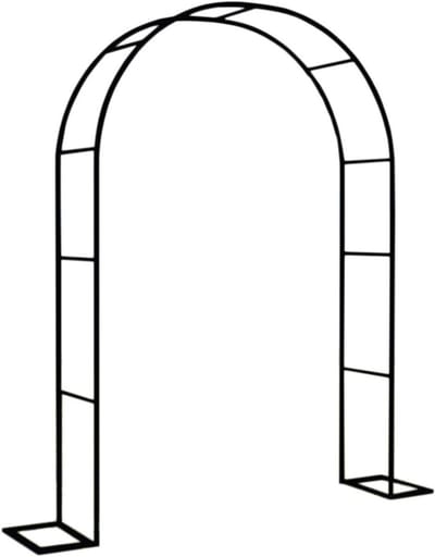 Stalen Tuinboog - Rozenboog Pergola - Planten Ondersteunen - Weerbestendige Structuur - 180 x 250 cm - Zwart
