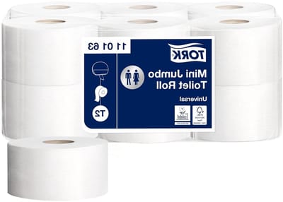 Toiletpapier Rollen - Jumbo Toiletpapier - Sanitaire Ruimte Voorzien - Groot Volume - 12 x 240 Meter - Wit