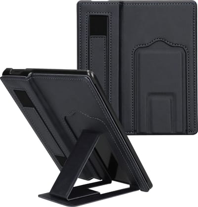 kwmobile e-reader hoesje geschikt voor Amazon Kindle Oasis 10. Generation hoes - Met polsband en standaard - Kunstleren e reader beschermhoes - In donkerblauw