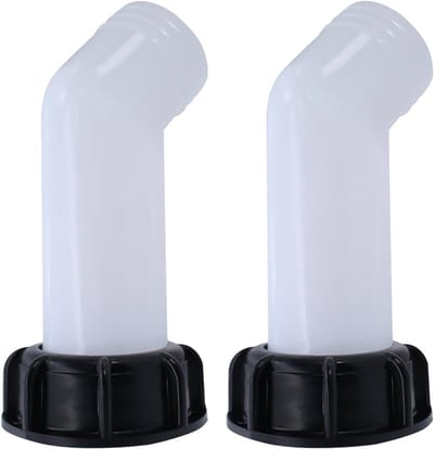 IBC uitloopkraan - handige IBC-adapter - set van 2 - kunststof - 60 x 6