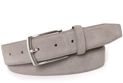 TRESANTI | ESRA I Klassieke suede riem | Grijs | Size 95