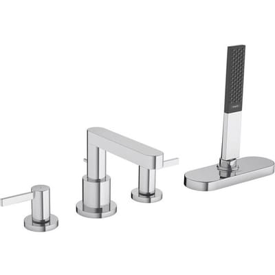 Hansgrohe Finoris - Badrandkraan, 4-gats, sBox, chroom 76444000