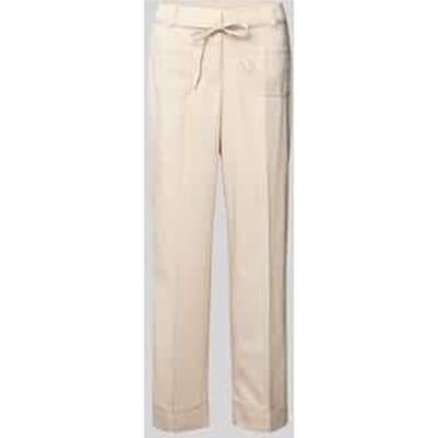 Straight leg stoffen broek met persplooien, model 'Meeri'