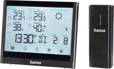 Hama Weerstation Full Touch Zwart