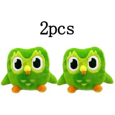Dierlijke Cartoon Kawaii Duolingo Groene Uil Pluche Speelgoed Zacht Gevuld Anime Uil Pop Kinderen Verjaardagscadeau Hoge Kwaliteit green