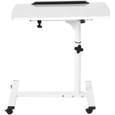 Draagbaar Multifunctioneel Verwijderbaar Laptop Bureau met Wielen Bed Sofa Boeken Snack Roze