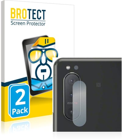 BROTECT - Screenprotector voor Sony Xperia 5 II (ALLEEN Camera Lens) - Folie Beschermfolie transparant 2 Stuks