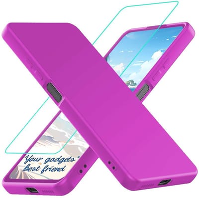 ebestStar - Hoes geschikt voor Wiko Sunny 1 (2016) et Sunset 2 (2015), Beschermhoes Siliconen Schokbestendig, Dun en Flexibel, Paars + Gehard Glas