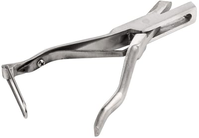 Roestvrijstalen Oortang voor Vee Identificatie - Geschikt voor Rundvee, Schapen en Geiten - Handige Farm & Handling Tools (U-vorm 26x20x3,5cm)