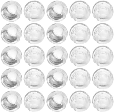 Dailygoods- Kettingstopper 40 Stuks - Transparant - 4 mm Binnendiameter - Voor Kralenkettingen/Rolluiken - Pompon Materiaal - Veilig en Organiseerd - Parelstopper