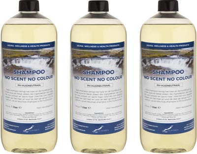 Shampoo No Scent No Colour - 1 liter (transparant) - 3 Stuks - Voordeelverpakking - Haarverzorging