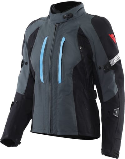 Dainese Mangen Absøluteshell™ Pro Waterdichte Dames Grijs Zwart Blauw Textiele Motorjas - Jas