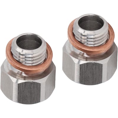 Adaptateur de raccord métrique 1 8in NPT Femelle vers M12x1.25 Mâle Raccord en alliage d'aluminium pour automobiles
