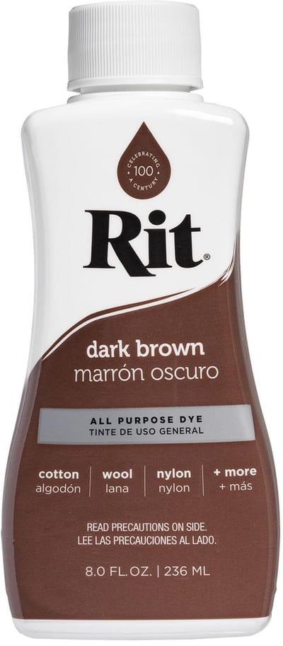 Rit textielverf donkerbruin - Universele vloeibare kleurstof voor stof - 236ml