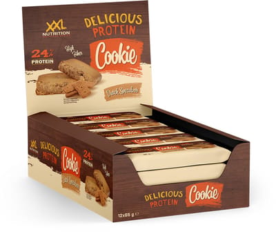 XXL Nutrition - Delicious Protein Cookie - 15 Gram Eiwit - Whey Proteine Eiwit Snack - Eiwitreep - Dutch Speculoos - 12 pack