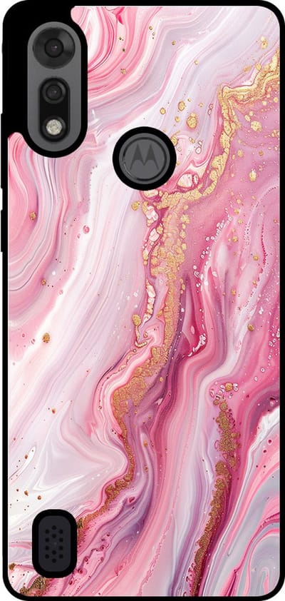Smartphonica Telefoonhoesje Geschikt voor Motorola Moto E6i / E6s 2020 met marmer opdruk - TPU backcover case marble design - Roze geschikt voor Motorola Moto E6i;Motorola Moto E6s 2020