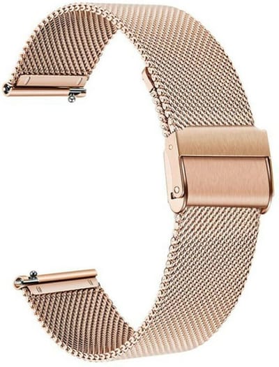 Milanees bandje - geschikt voor Garmin Venu (2 Plus) / Venu SQ (2) / Vivomove (Style - Sport) / Vivoactive 3 / 5 / 6 / Forerunner 55 / 165 / 245 / 645 / 570 - 42mm - rosegoud