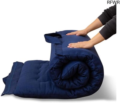 RFWR® Draagbare opvouwbare futonmatras voor binnen en buiten – Hypoallergene stof, hoge dichtheid schuim, 90 x 190 cm