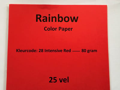Rainbow KL-28 Intense rood 25 vel 80 gram papier