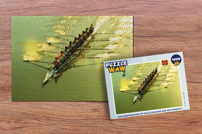 Puzzel Een roeiteam dat op volle snelheid aan het roeien is - Legpuzzel - Puzzel 1000 stukjes volwassenen
