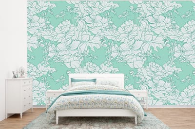 Behang - Fotobehang Patronen - Vintage - Bloemen - Breedte 320 cm x hoogte 240 cm