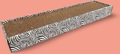 Croci Krabplank Homedecor Zebra Dierenprint | Rechthoekig Karton met Zwarte Rand