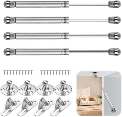 Dailygoods- Gasveer 200 N - 4 Stuks - Gasveren - Meubel Gasveer - Keuken Kast - Hoogwaardige Staal - Eenvoudige Installatie - Gasdrukveer
