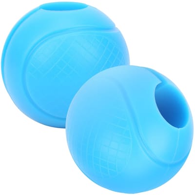 2 stuks Barbell Grips Ronde Dikke Siliconen Dumbbell Adapter Ballen Barbell Grip Hand Wrap Bal Blauw blauw